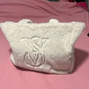 Large Victoria secret fluffy tote bag.